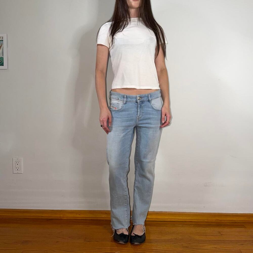 Diesel D-Ebbey 009ZZ Low Rise Bootcut Jeans Light Wash Tagged 29x32 30x26